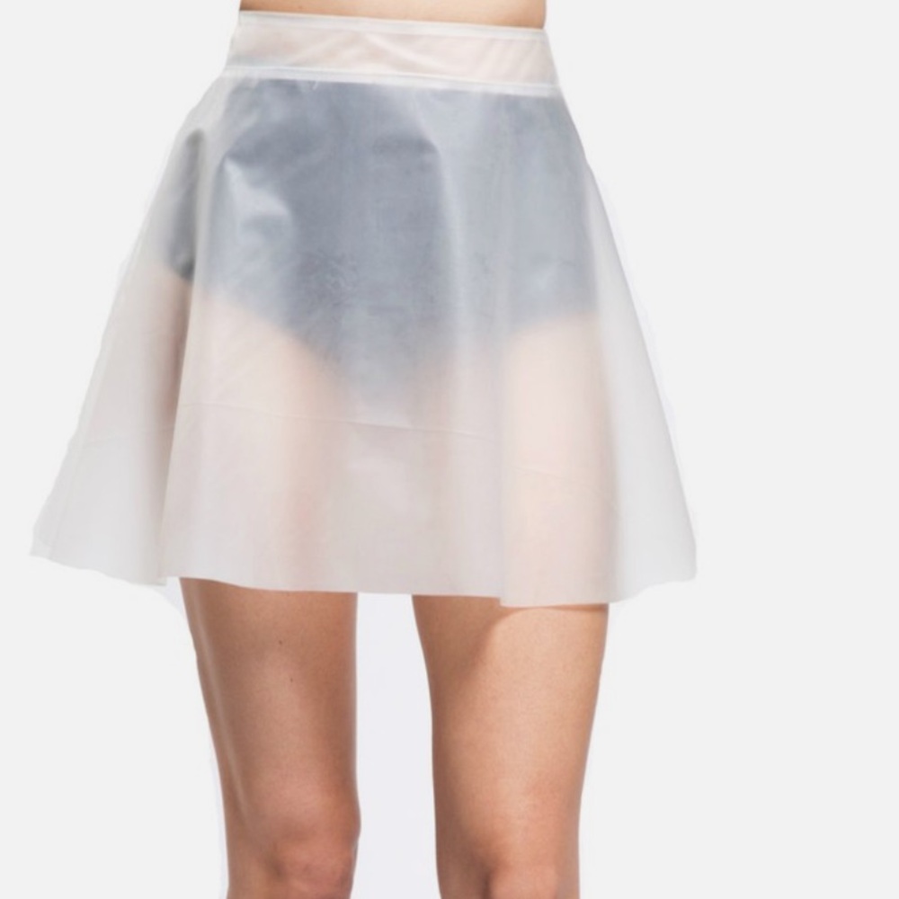 TRIPP NYC RARE PVC VINYL PLASMATIC FROSTED MINISKIRT. NWT